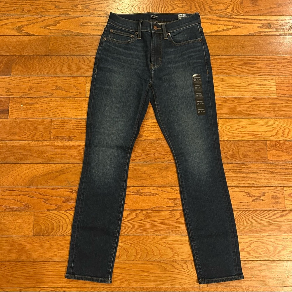 NEW J. Crew Skinny Signature Flex Jeans Denim Stretch Comfort Blue Mens 28 x 30